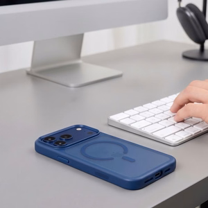Tech-Protect Magmat MagSafe CC maciņš iPhone 18 Pro Max / 17 Pro Max, matēts tumši zils
