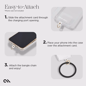 Case-Mate Phone Bangle plaukstas siksniņa viedtālrunim, melnā krāsā