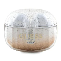 Guess Glitter Gradient TWS Bluetooth austiņas ar ENC uzlādes staciju - zelta krāsa