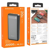 External battery Power Bank Borofone BJ19A Type-C PD 20W+Quick Charge 3.0 20000mAh black