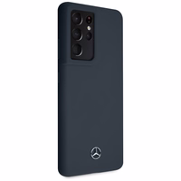 Mercedes Silikona Line apvalks Samsung Galaxy S21 Ultra zils