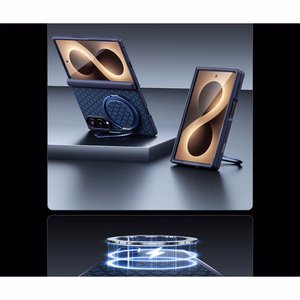 Benks Magnetic Armor Grid Pro Grand Combo maciņš Samsung Galaxy Z Fold 8, zils (C.K.FL.SA.BE.C060)