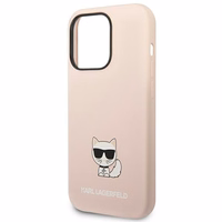 Karl Lagerfeld KLHCP14XSLCTPI iPhone 14 Pro Max 6.7 "cietais apvalks gaiši rozā / gaiši rozā Silikona Choupette Ķermenis