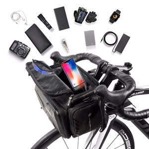 WILDMAN ceļojumu soma velosipēda stūrei ar rāvējslēdzēju GS6 4L (4"-7") melns