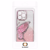 Tel Protect Butterfly Water viedtālruņa apvalks Iphone 16 Plus rozā