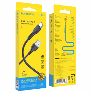 Borofone Cable BX51 Triumph - USB to Type C - 3A 1 metre black