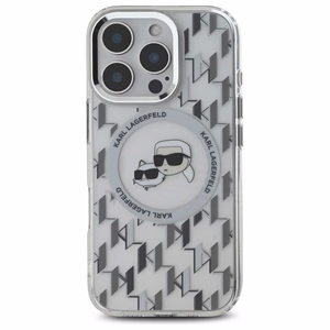 IML Monogram Karl & Choupette Head MagSafe viedtālruņa apvalks iPhone 16 Pro - caurspīdīgs