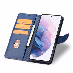 Magnētiskais apvalks Samsung Galaxy S22+ (S22 Plus) ar Flip Cover zilais