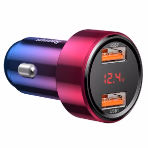 Automašīnas lādētājs Baseus (CCMLC20A-09) (2xUSB; 45W; 6A) sarkans