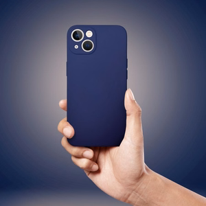 Mīksts viedtālruņa apvalks IPHONE 16 Pro Max tumši zils