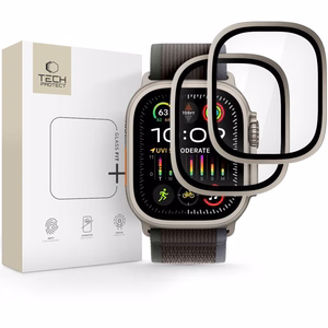 Tech-Protect rūdīts stikls 2 gab. Apple Watch Ultra 49mm sudraba un melns