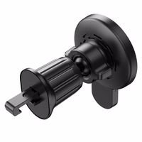 HOCO automašīnas turētājs ar bezvadu uzlādi saderīgs ar MagSafe gaisa ventilācijai 15W CA85 melns