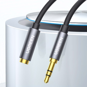 Ugreen AV118 10592 kabelis 3.5 mm mini jack (vīriešu) / 3.5 mm mini jack (sieviešu) 1m - sudraba