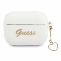 Guess GUAPLSCHSH AirPods Pro apvalks balts silikona Charm Heart kolekcija