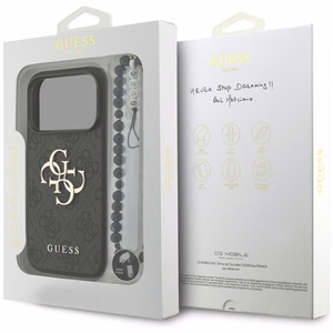 Guess 4G Strap 4G Classic Logo Чехол для iPhone 17 Pro - чёрный