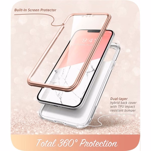 Supcase Cosmo viedtālruņa apvalks iPhone 14 Plus - rozā marmora krāsa
