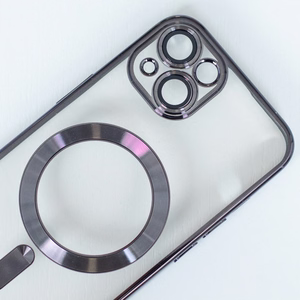 Color Chrome Magnētiskais viedtālruņa apvalks iPhone 12 6,1" melns