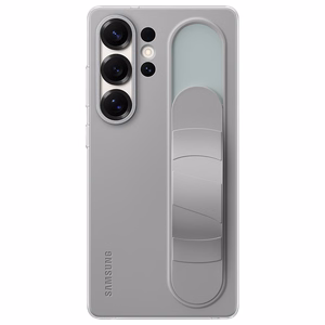 Samsung Standing Grip Case vāciņš, paredzēts Samsung Galaxy S25+, pelēks