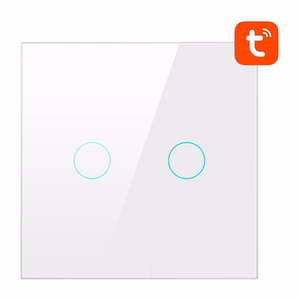 Smart Light Switch WiFi Avatto TS02-EU-W2 2 Way TUYA (balts)