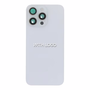 Aizmugurējais vāciņš saderīgs ar iPhone 15 Pro Max / White Titanium / (bez NFC flex) / OEM