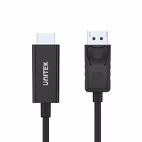 UNITEK Y-5118CA video cable adapter 1.8 m HDMI Type A (Standard) DisplayPort melns