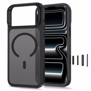 Tech-Protect MagStand MagSafe CC maciņš, paredzēts iPhone 18 Pro Max / 17 Pro Max, matēti melns