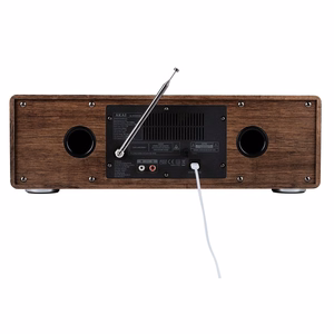 AKAI AM-100 RHAPSODY stereosistēma, 30W RMS, Bluetooth 5.0, DAB+/FM, CD/USB, AUX, brūna/melna