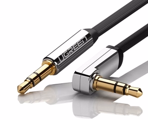 Ugreen plakans AUX audio kabelis 3.5 mm mini jack 2m sudraba (10599)