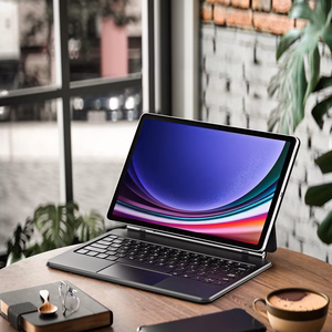 Dux Ducis tastatūras (MK sērijas) viedtālruņa apvalks ar Bluetooth tastatūru Samsung Galaxy Tab S9+ / S8+ / S7+ – melns