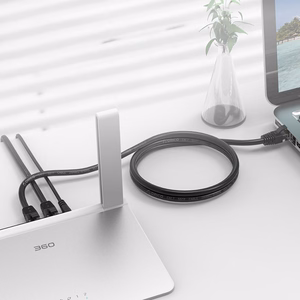 Orico PUG-C6 CAT6 1000Mbps RJ45 Ethernet tīkla kabelis LAN apaļš 40m - melna