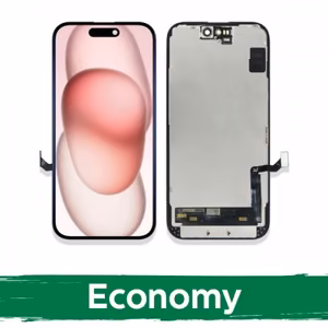 LCD ekrāns iPhone 15 melns (INCELL / Economy) Removable IC