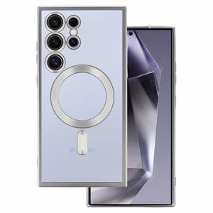 Viedtālruņa apvalks Magnētiskais sudrabains Samsung Galaxy S24