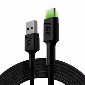 Green Cell KABGC13 – USB-A to USB-C kabelis, USB 2.0, 2 m, melns