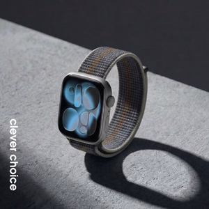 Crong Nylon Apple Watch sporta siksniņa, 44/45/46/49 mm, Midnight Run
