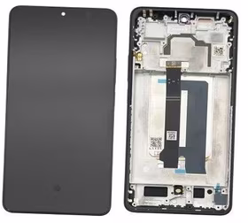 LCD screen Xiaomi Poco X6 Pro 5G ar touch screen ar frame Melns original (service pack)