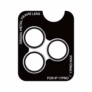 Rock Tempered stikls Pure Series Camera Lens on camera for Iphone 17 Pro/17 Pro Max (lens 3 pieces) sudraba