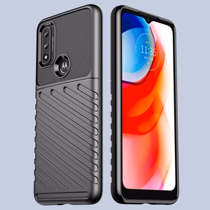 Thunder viedtālruņa apvalks elastīgs bruņu pārsegs Motorola Moto G Play 2022 melns