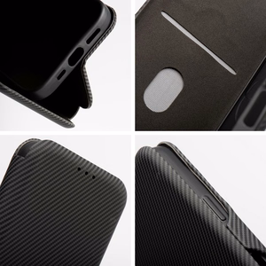 FOLIO sānu magnētiskais grāmatas tipa viedtālruņa apvalks, paredzēts SAMSUNG S25 PLUS, melns