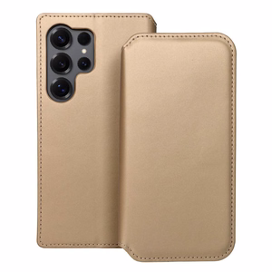 DUAL POCKET grāmatas apvalks SAMSUNG S25 Ultra zelta