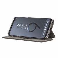 Vennus kokvilnas grāmatas stila apvalks Samsung Galaxy S8 Plus melns