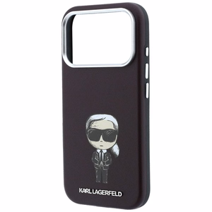 KARL LAGERFELD maciņš IPHONE 18 Pro Max/ 17 Pro Max saderīgs ar MagSafe (Smooth Ikonik Sketch) (krāsa: bordo)