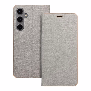 Флип-чехол для Samsung S24 FE Luna Book Gold серебряный