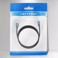 Vention USB 2.0 A Male to B Male Cable 3M melns PVC Type
