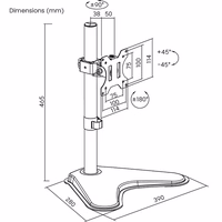 Vienam monitoram 13"-32" galda stiprinājums