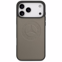 Mercedes Leather Vintage Logo MagSafe viedtālruņa apvalks iPhone 17 Pro Max - smilškrāsas