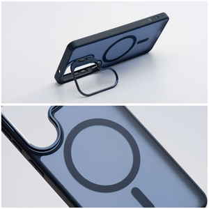 Case for Samsung S26 Forcell F-Protect Shadow Stand Premium compatible with MagSafe navy blue
