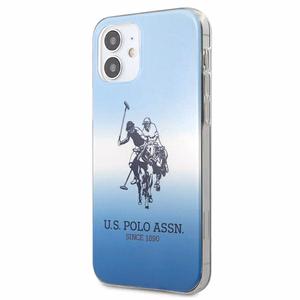 US Polo Assn. Gradient Pattern Collection vāciņš ierīcei iPhone 12 mini, zils