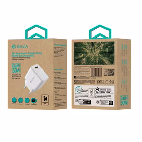 Devia sienas lādētājs GRS EA457 GaN PD 30W 1x USB-C balts
