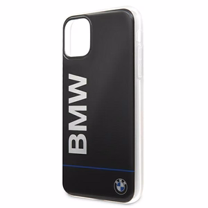 BMW Signature drukāts logotips apvalks iPhone 11 Pro Max - melns