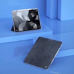 DUX DUCIS planšetdatora maciņš (m) UNID saliekams ar zīmuli uzglabāšanas vietu iPad Air 13 (2024) / iPad Pro 12.9 (2018/2020/2021/2022) melns